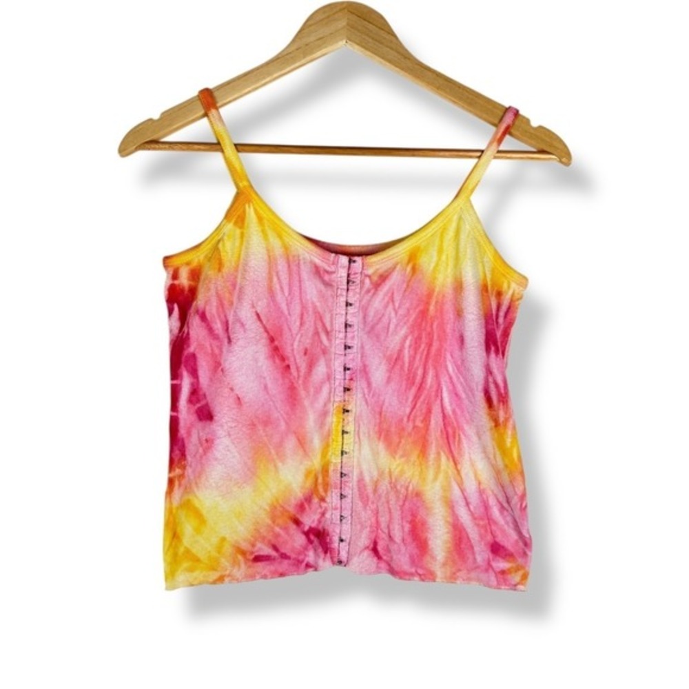 Hook & Eye Vintage 90s Tie Dye Tank Top Fits Womens Size‎ Small Hippie Y2K USA